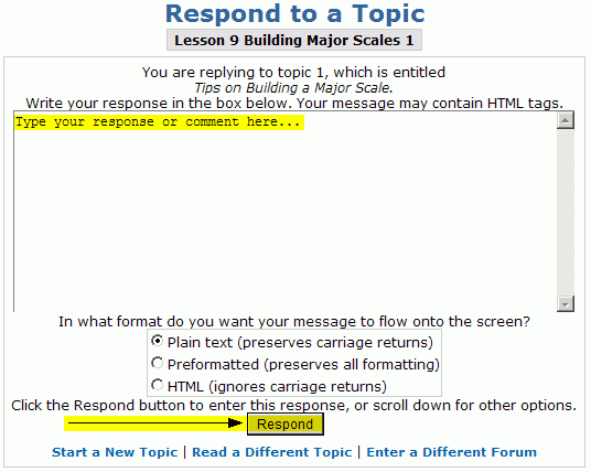 Respond a Topic