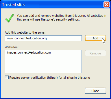 Trusted Sites