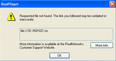 Real Player Error