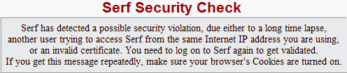 Serf Security Check
