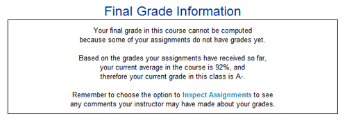 Final Grade