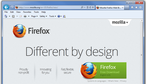 Click the Download button to install Firefox