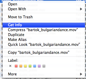 Click on Get Info to change how the file will open