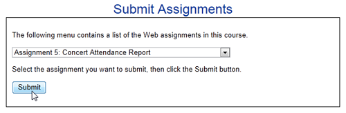 Access your written assignment from the navigation bar